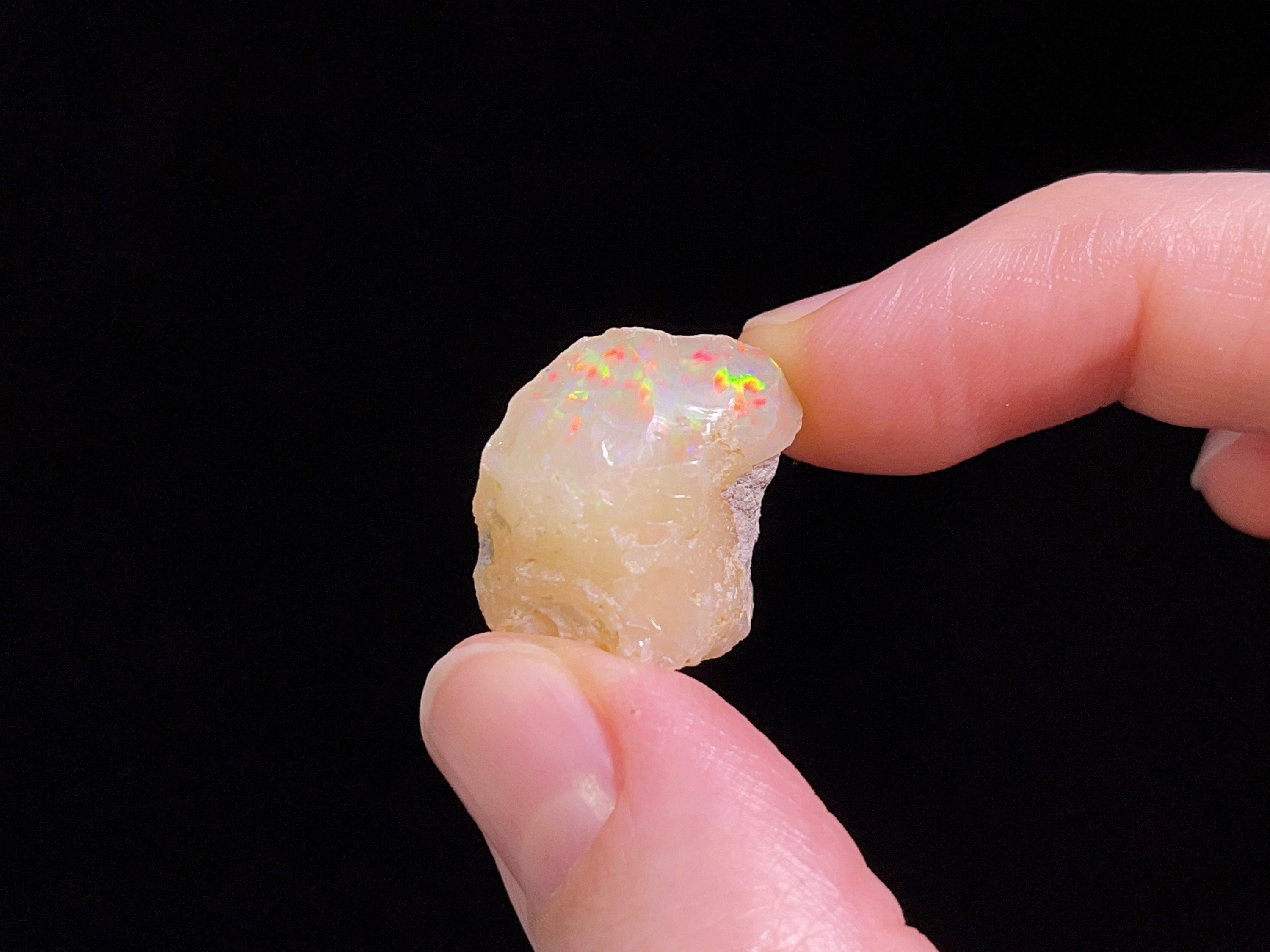 AAA Grade Natural Welo Opal Raw Crystal - Certified Opal Gemstone for Jewelry Making (47689) | Perfect for Handmade Rings, Necklaces & DIY Craft Projects