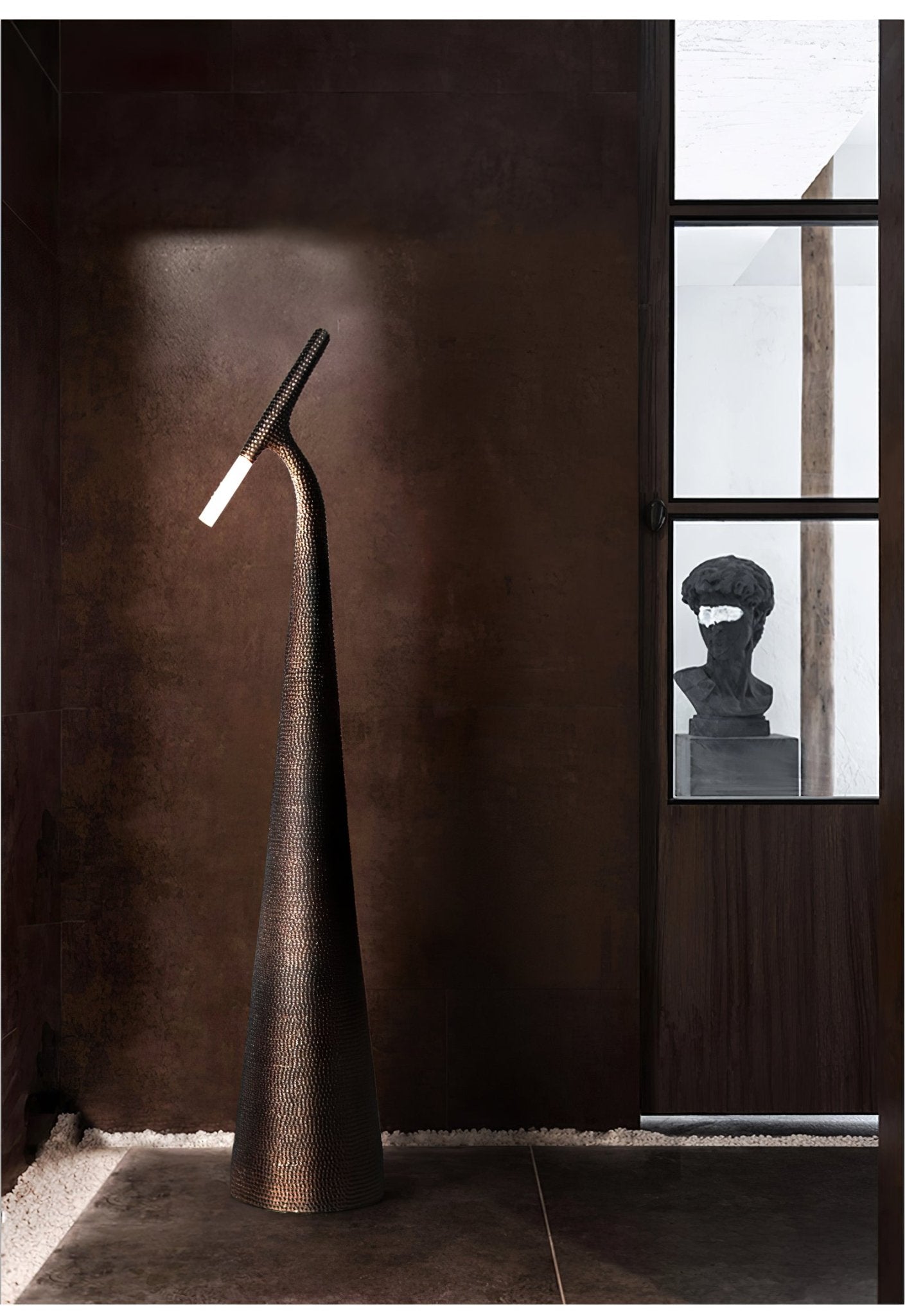 Apex Modern Textured Floor Lamp - Stylish LED Standing Light for Living Room, Bedroom & Office Decor