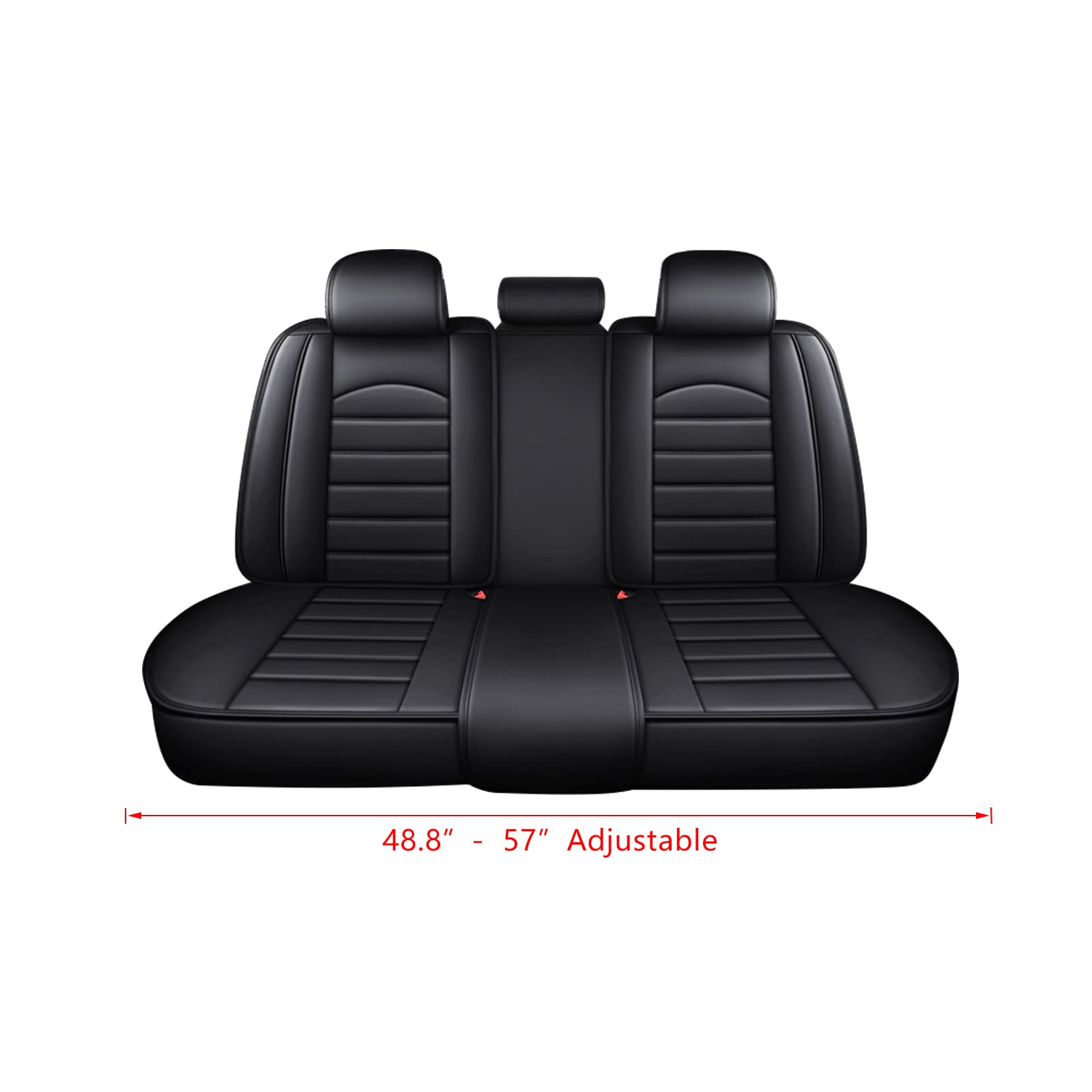 5Pcs Full Set Waterproof & Breathable Faux Leather Car Seat Covers - Universal Fit for Toyota Venza, RAV4, Camry, Corolla, Prius - Black Car Seat Protectors for Comfort & Style | Perfect for Daily Commute, Road Trips & Family Protection