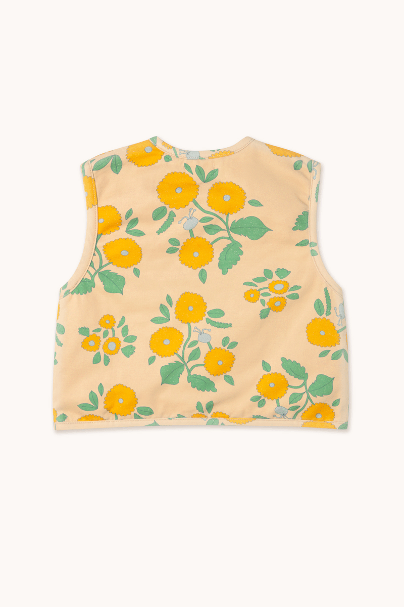 Tinycottons Padded Floral Vest for Kids - Soft & Stylish Winter Outerwear for Boys & Girls - Perfect for School, Playdates & Outdoor Adventures