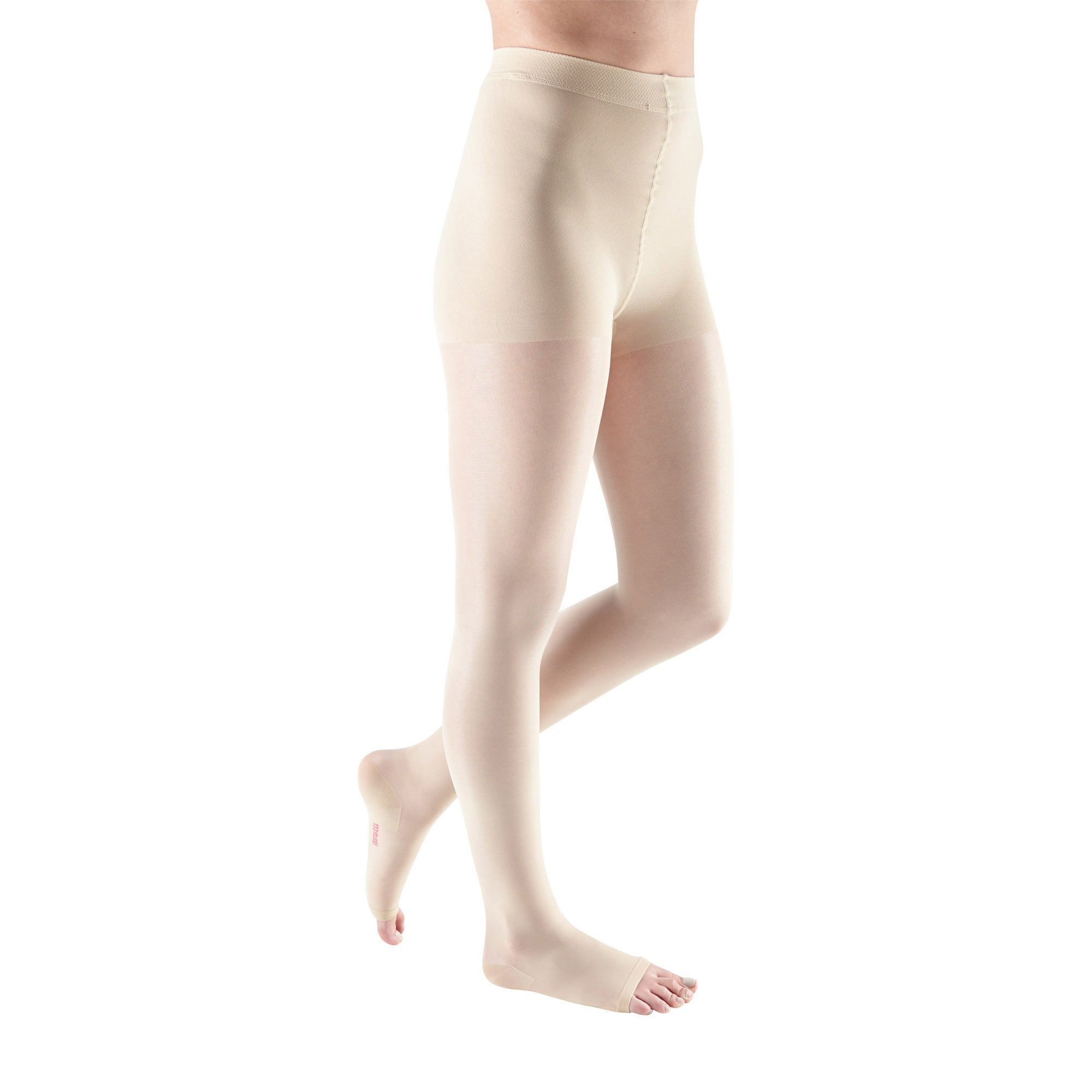 Mediven Sheer & Soft Women's 20-30 mmHg Open Toe Compression Stockings - Wheat Color, Class II Standard Support for Varicose Veins & Swelling - Perfect for Travel, Pregnancy & Daily Comfort