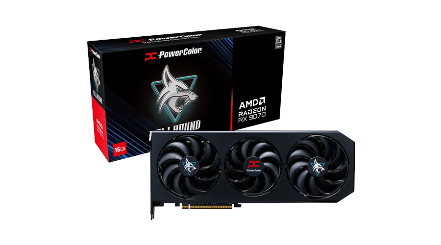 PowerColor Radeon RX 9070 Hellhound 16GB GDDR6 Gaming Graphics Card - High Performance GPU for 4K Gaming, VR & Video Editing | Perfect for PC Builders & Content Creators