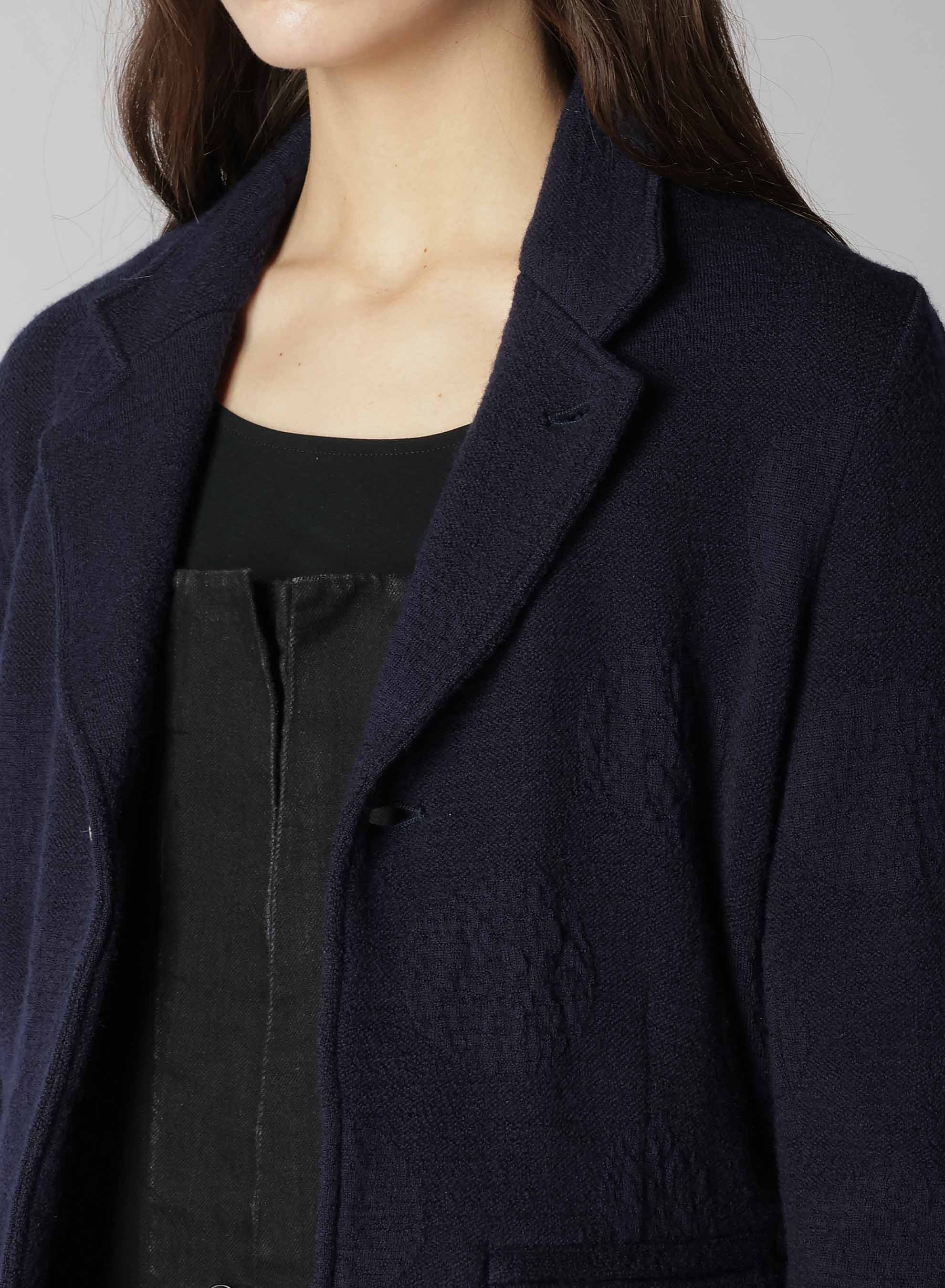 DOTS Jacquard Tailored Short Jacket for Women - Stylish & Elegant Blazer for Office, Party & Casual Wear