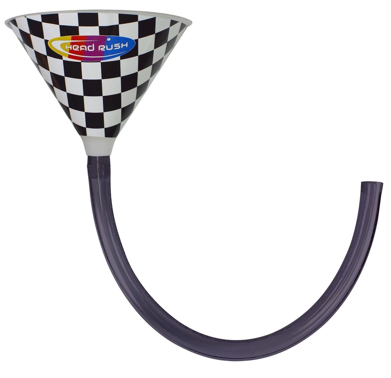 Head Rush Checkered Beer Bong - 2FT Long Tube Beer Funnel with Thick Flexible Hose - Fun Drinking Game Accessories for Adult Parties, Tailgates & College Events - Ultimate Beer Pong & Party Drinking Tool