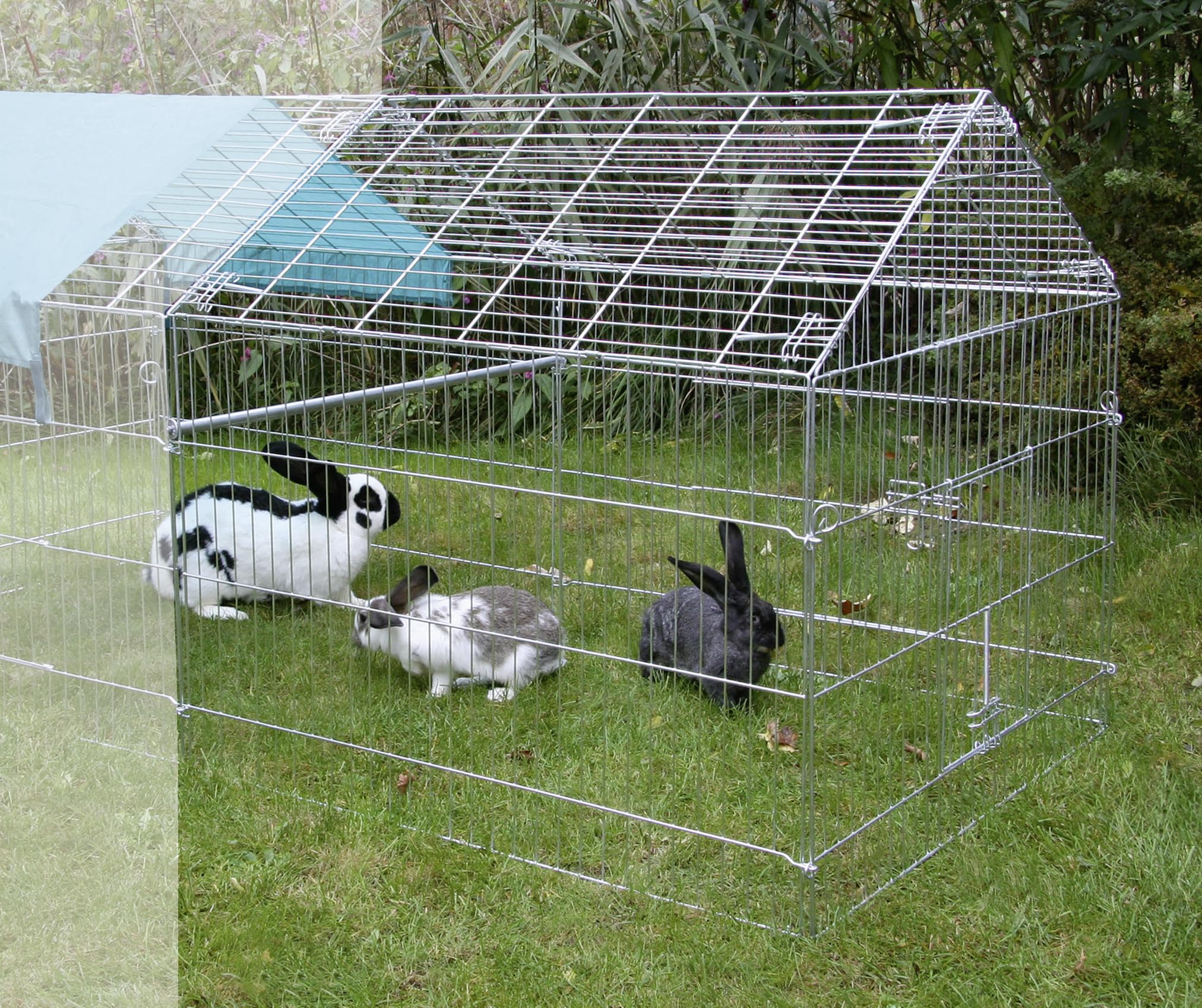 Kerbl 70345 Outdoor Pen Expansion Unit - 110 x 103 x 103 cm Large Animal Enclosure for Rabbits, Chickens & Small Pets - Perfect for Backyard, Farm & Garden Use