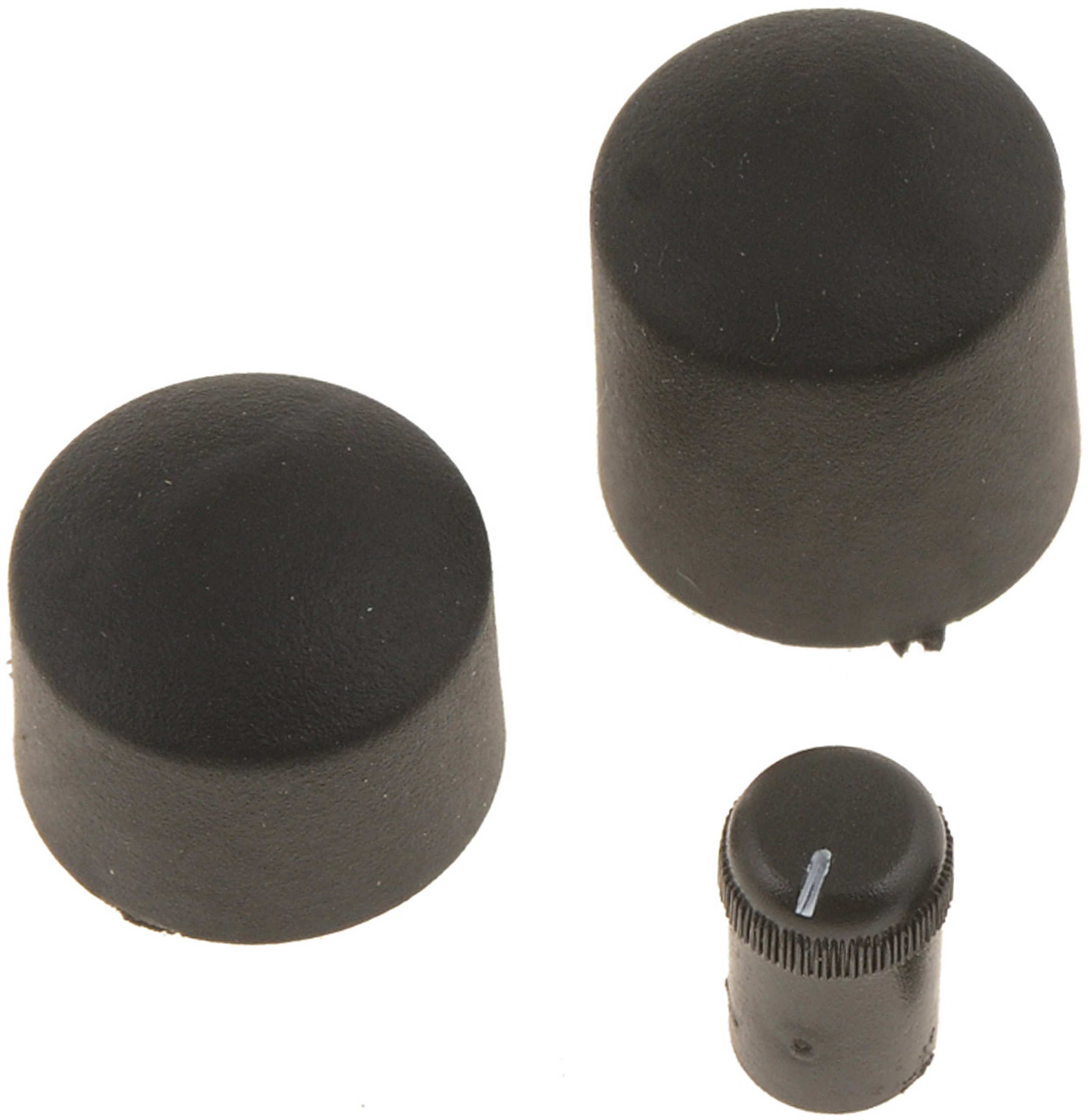 Dorman 76877 Radio Knob Assortment - Compatible with Select Car Models (3-Piece Set) - Perfect for Car Stereo & Dashboard Control Replacement