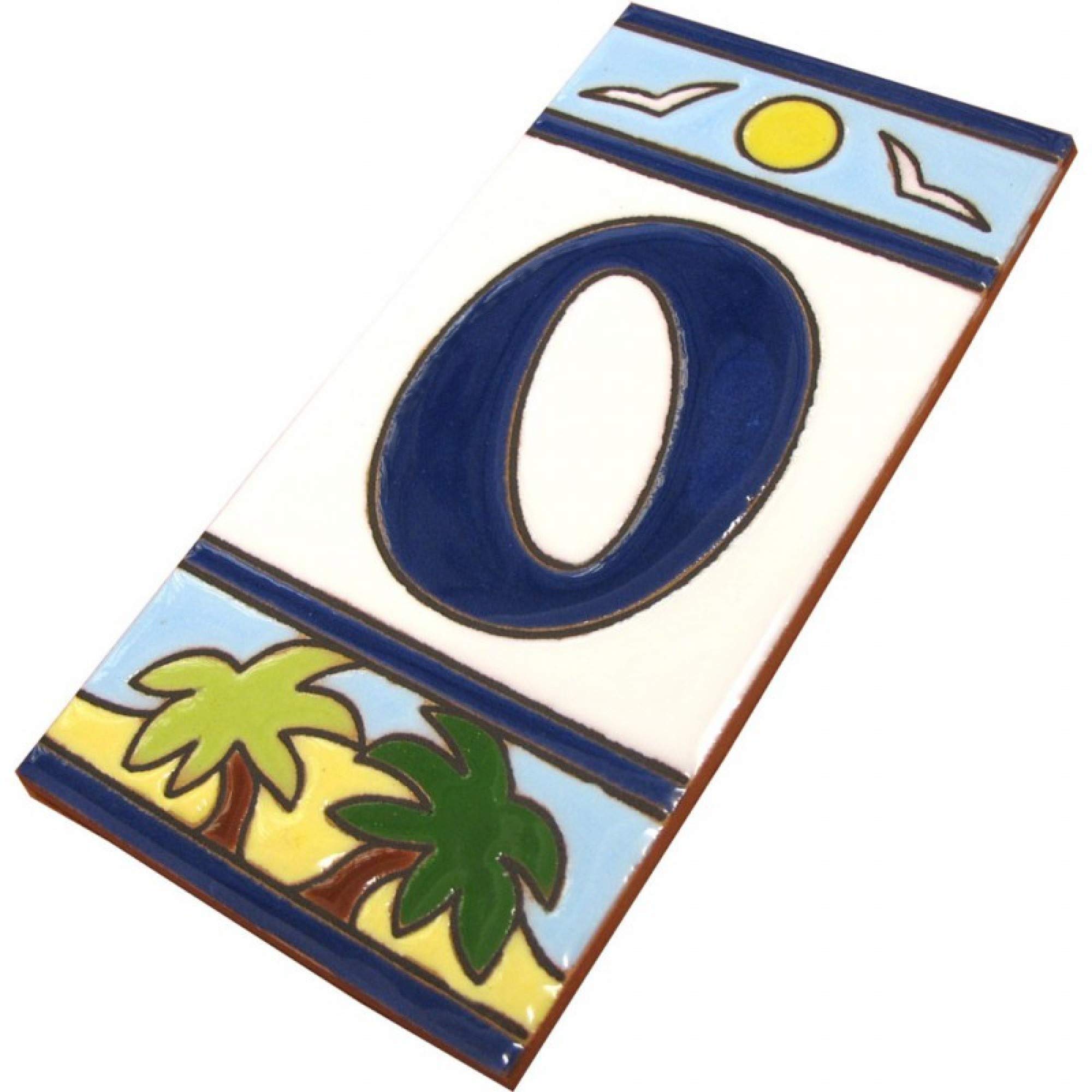 Authentic Spanish Beach Style Ceramic Tiles - Custom House Numbers & Wall Frames - Perfect for Coastal Home Decor, Outdoor Address Signs, and Mediterranean Interior Design