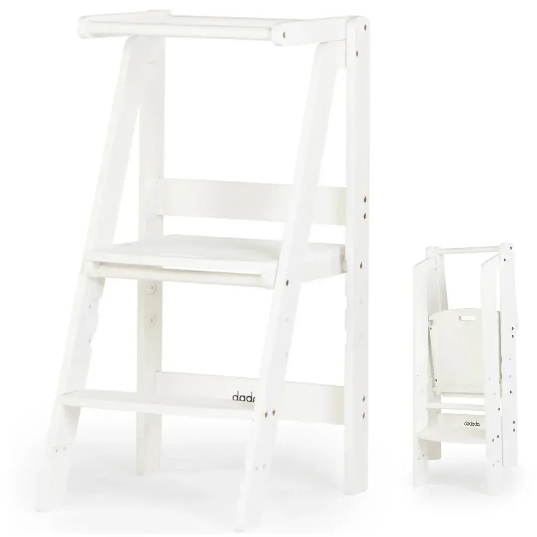 Foldable Toddler Tower - Adjustable Learning Step Stool for Kids | Safe Kitchen Helper for Toddlers | Perfect for Baking, Cooking & Playtime
