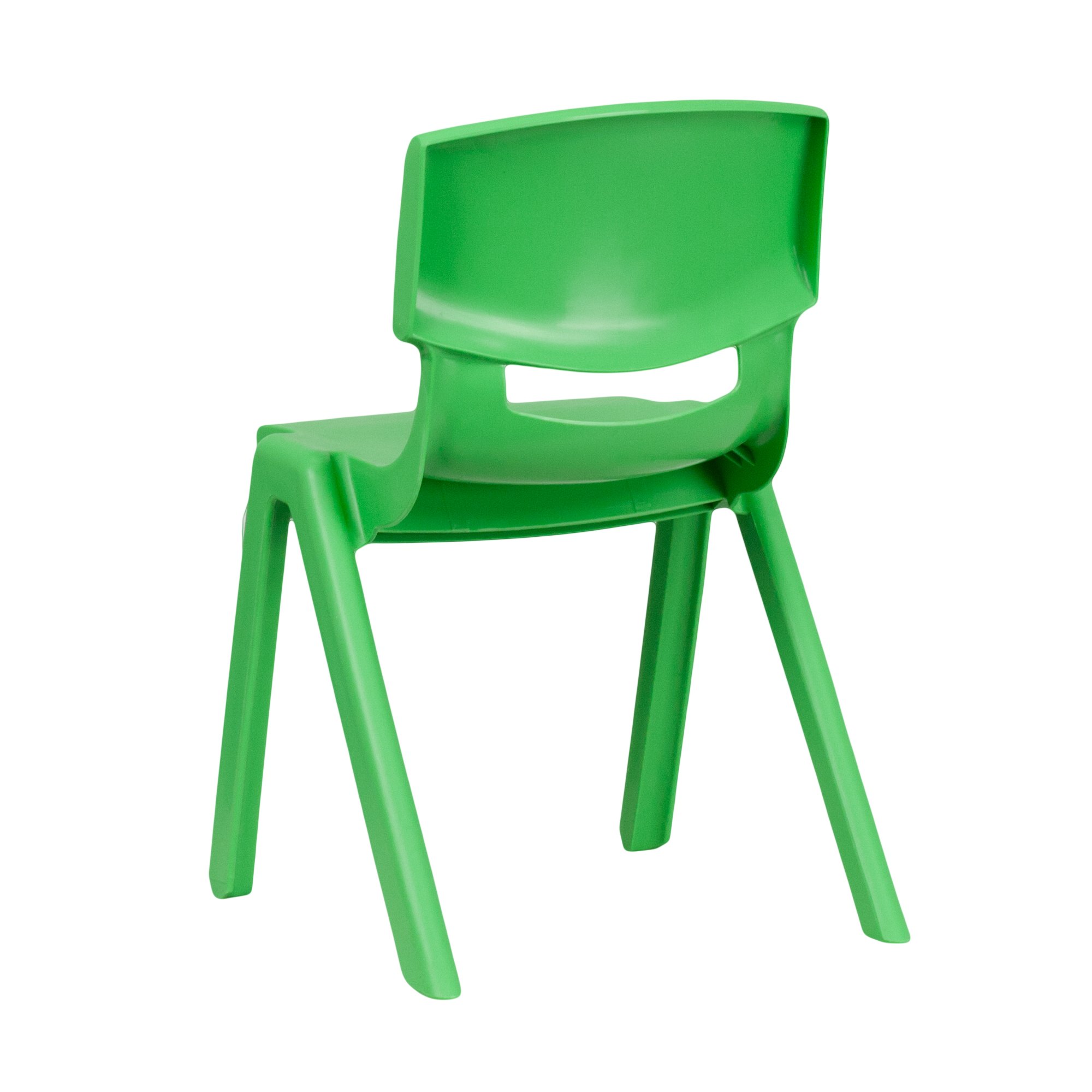 Flash Furniture Whitney 5-Pack Green Plastic Stacking School Chairs - 13.25
