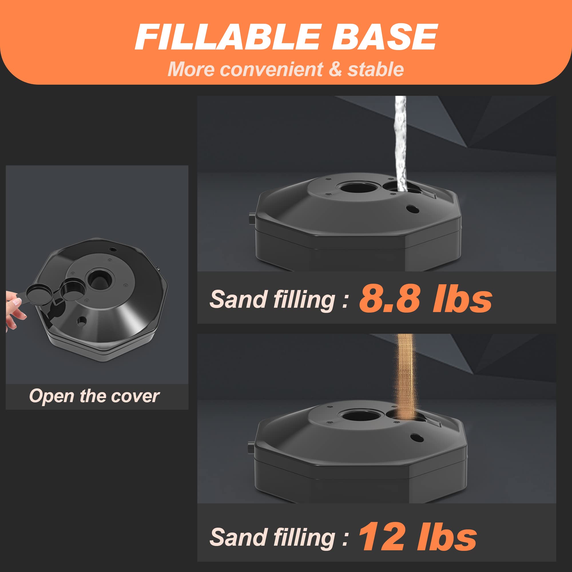 6 Pack Traffic Delineator Cones with Fillable Base - Adjustable Plastic Safety Barriers for Indoor/Outdoor Crowd Control - Includes 5Ft Plastic Chain for Stanchion Posts (Red & White) - Perfect for Parking Lots, Construction Sites & Event Management