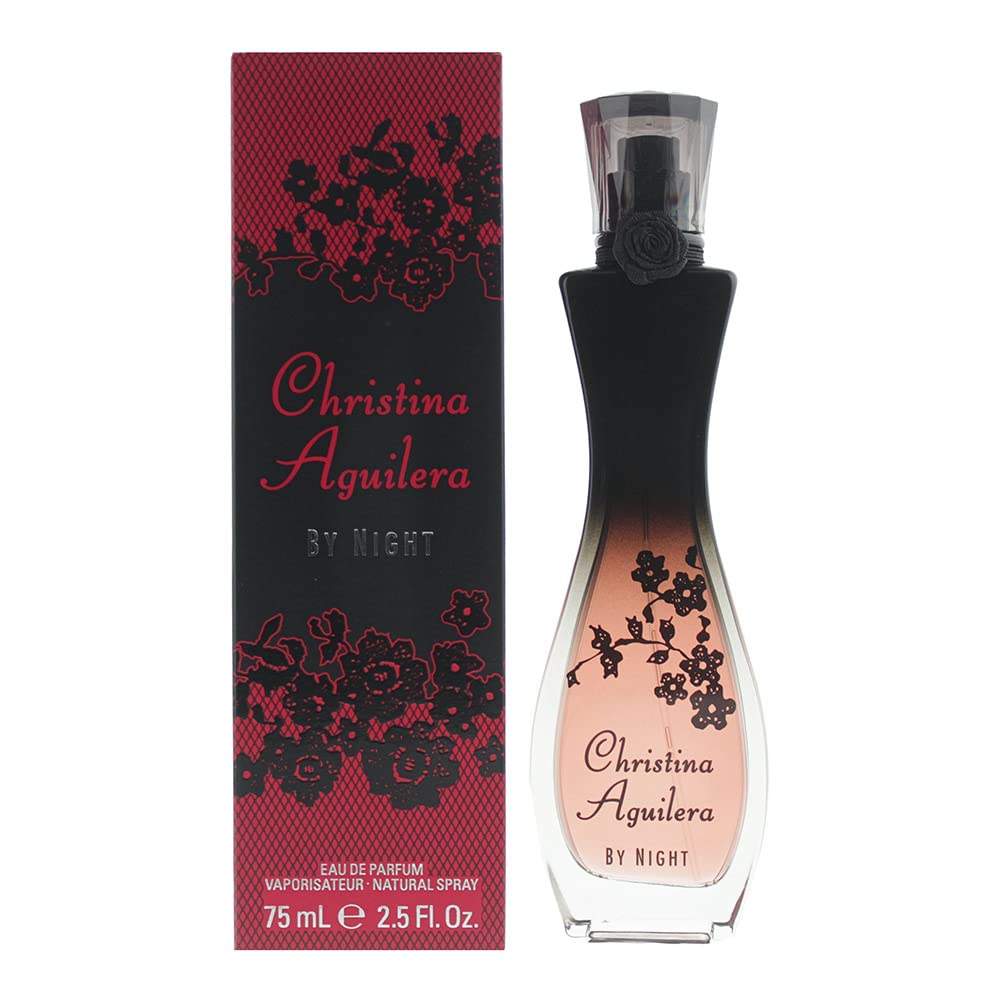 Christina Aguilera By Night Eau De Parfum 75ml - Women's Floral Fruity Perfume for Evening Events & Romantic Occasions