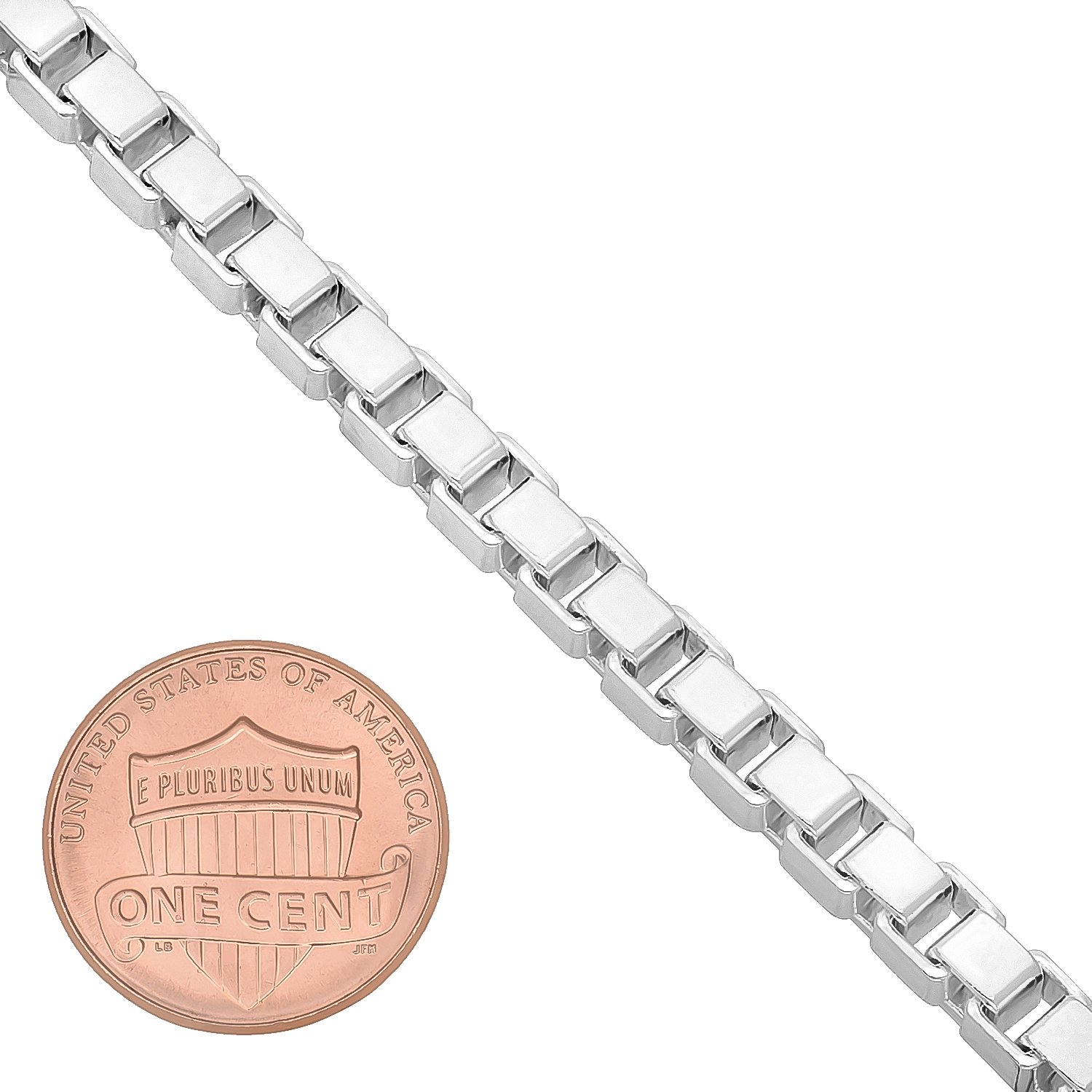 1mm-4mm Solid .925 Sterling Silver Square Box Bracelet - Handmade in Italy - Elegant Stackable Jewelry for Women, Gift for Her, Wedding & Everyday Wear