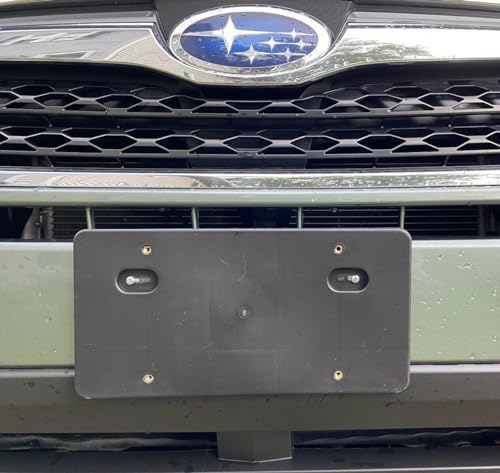 Subaru Front License Plate Mount Bracket Kit - Round Hole Adapter with 2 Toggle Anchors, Bolts & Screws - Plastic License Plate Holder & Relocator for Cars & Trucks - Perfect for Off-Roading & Custom Vehicle Modifications