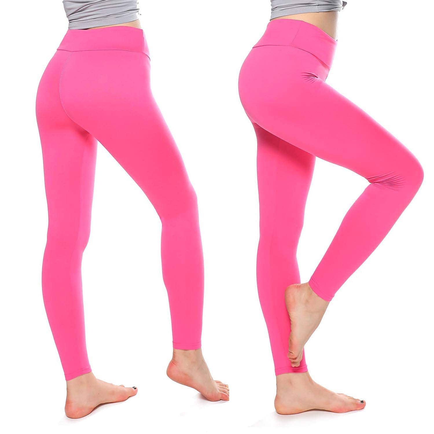 KT Buttery Soft Women's High Waisted Leggings with Pockets - Comfortable Yoga Pants for Workout, Running & Lounge - Regular & Plus Size Available