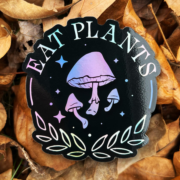Compassion Co. Vegan Glitter Stickers - Eco-Friendly Plant-Based Decals for Water Bottles, Laptops & DIY Crafts | Perfect for Vegan Lifestyle & Sustainable Gifting