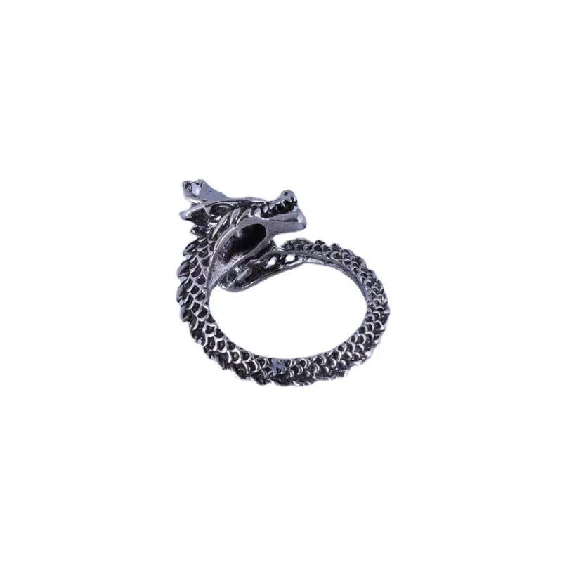 Dragon Face Ring for Men & Women - Gothic Fantasy Jewelry - Perfect for Cosplay, Halloween, and Medieval Costume Accessories