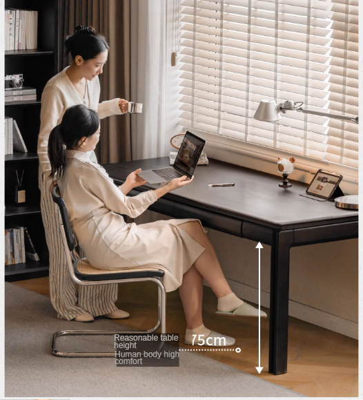 Premium Oak Solid Wood Large Size Desk - Durable & Stylish Home Office Desk for Work, Study, and Gaming - Perfect for Modern Workspaces & Home Offices