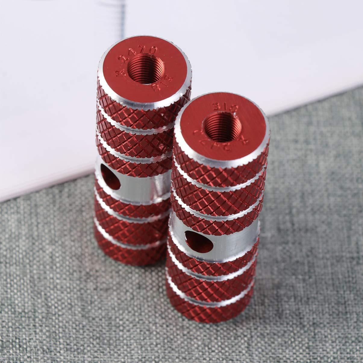 LIOOBO Aluminum Alloy Bike Pegs - Anti-Skid Bicycle Foot Pegs (2 Pairs) for BMX, Mountain & Kids Bikes - Perfect for Stunts, Tricks & Bike Customization