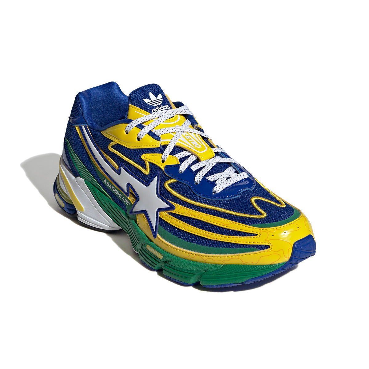 Bape Orketro Sneakers - Yellow, Blue & Green Colorway | Stylish Streetwear Shoes for Men & Women | Perfect for Casual Wear, Urban Fashion & Sneaker Collection