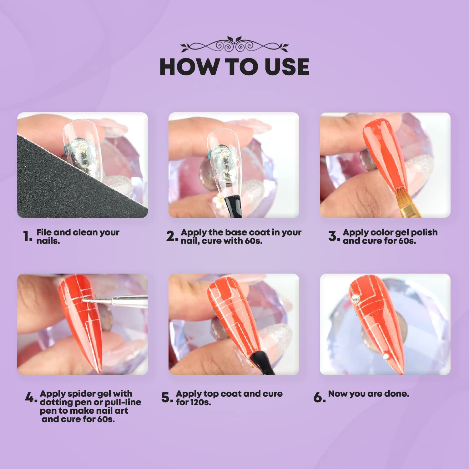 Savni Spider Gel Soft Gel UV/LED Nail Extension Kit - 10g Red Gel Polish for Professional Nail Art & Manicure - Perfect for Salon, Home Use & DIY Nail Designs