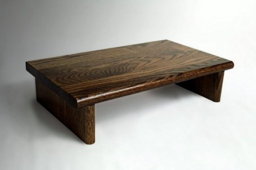Premium Oak & Dark Walnut Monitor Stand - 30