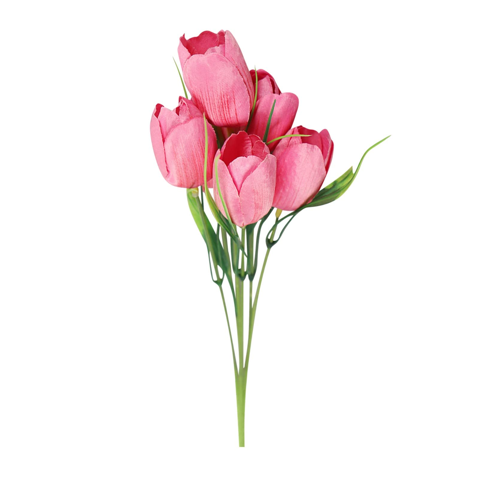 Kiosan Artificial Tulips Bouquet - 6 Stems Realistic Fake Spring Flowers for Home Decor, Wedding Centerpieces, and Outdoor Table Arrangements