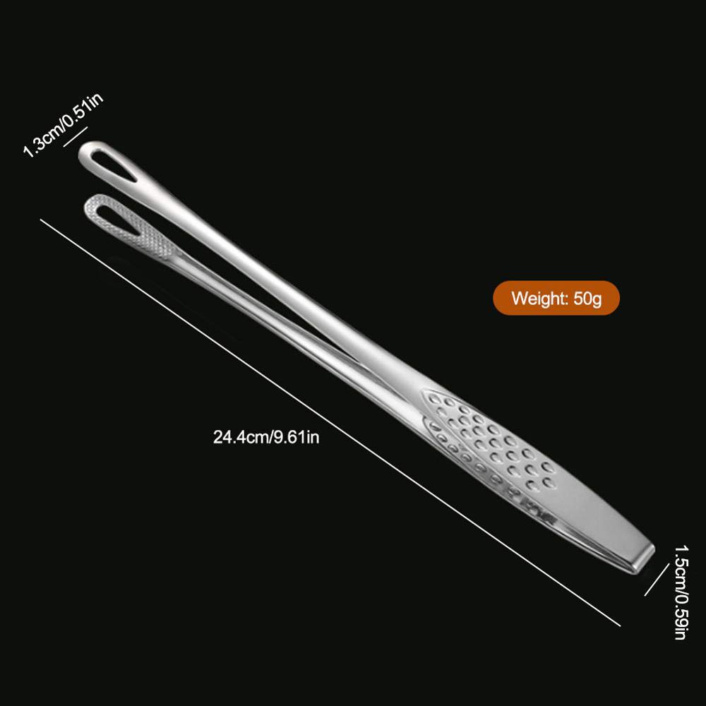 Premium Stainless Steel BBQ Tongs - Japanese Style Kitchen Serving Tongs for Grilling, Frying & Serving Steak, Fish, Salad - Heavy Duty Cooking Utensil for Outdoor BBQ, Picnic & Home Kitchen Use