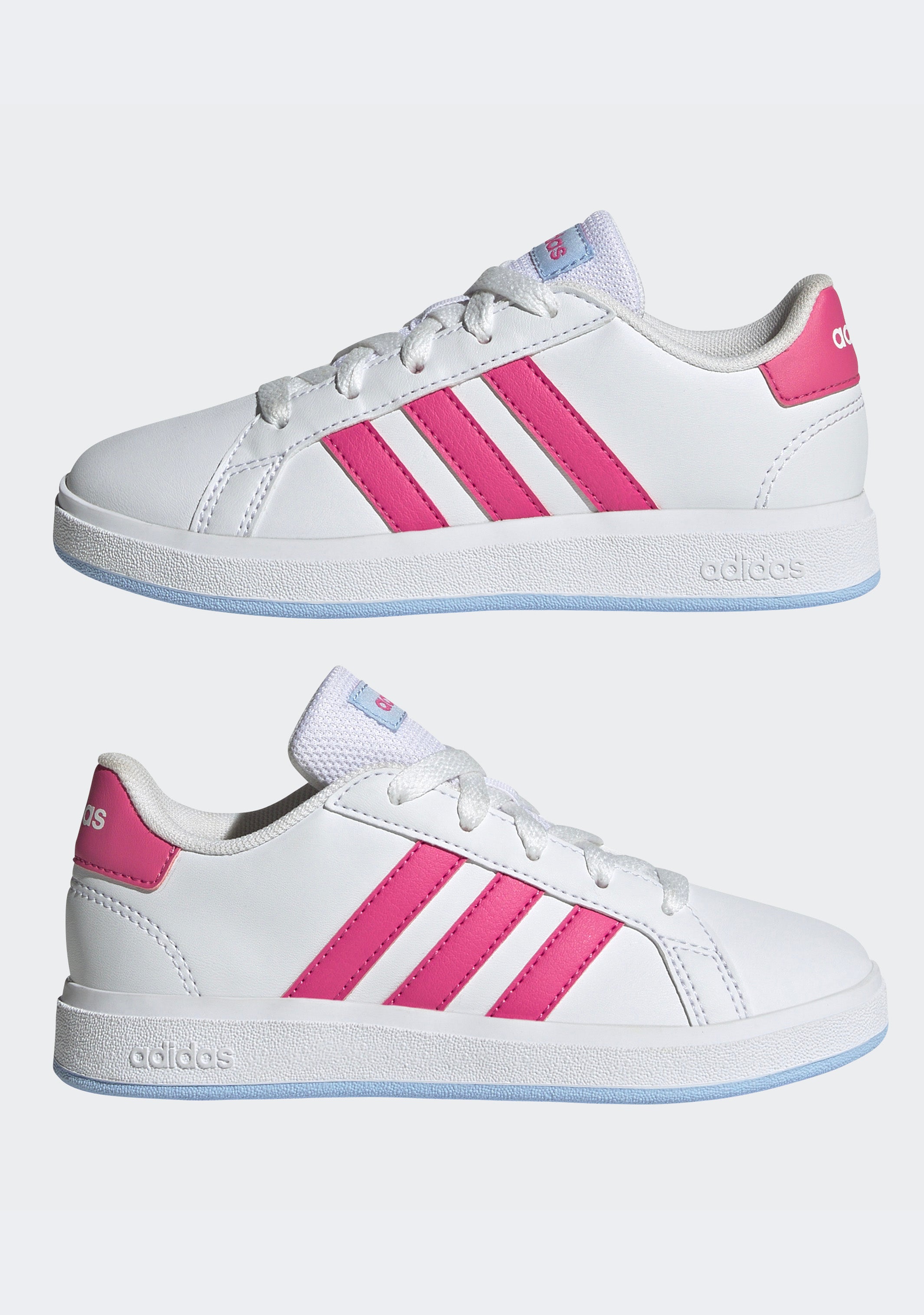 Adidas Kids' Grand Court 2.0K Sneakers - Lightweight Comfortable Athletic Shoes for Boys & Girls - Perfect for School, Sports & Casual Wear