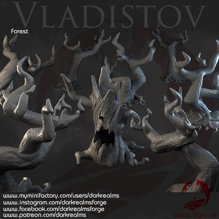 Vladistov Forest Vampire Haunted Cursed Terrain - D&D Dungeons & Dragons RPG Game Scenery for Tabletop Adventures
