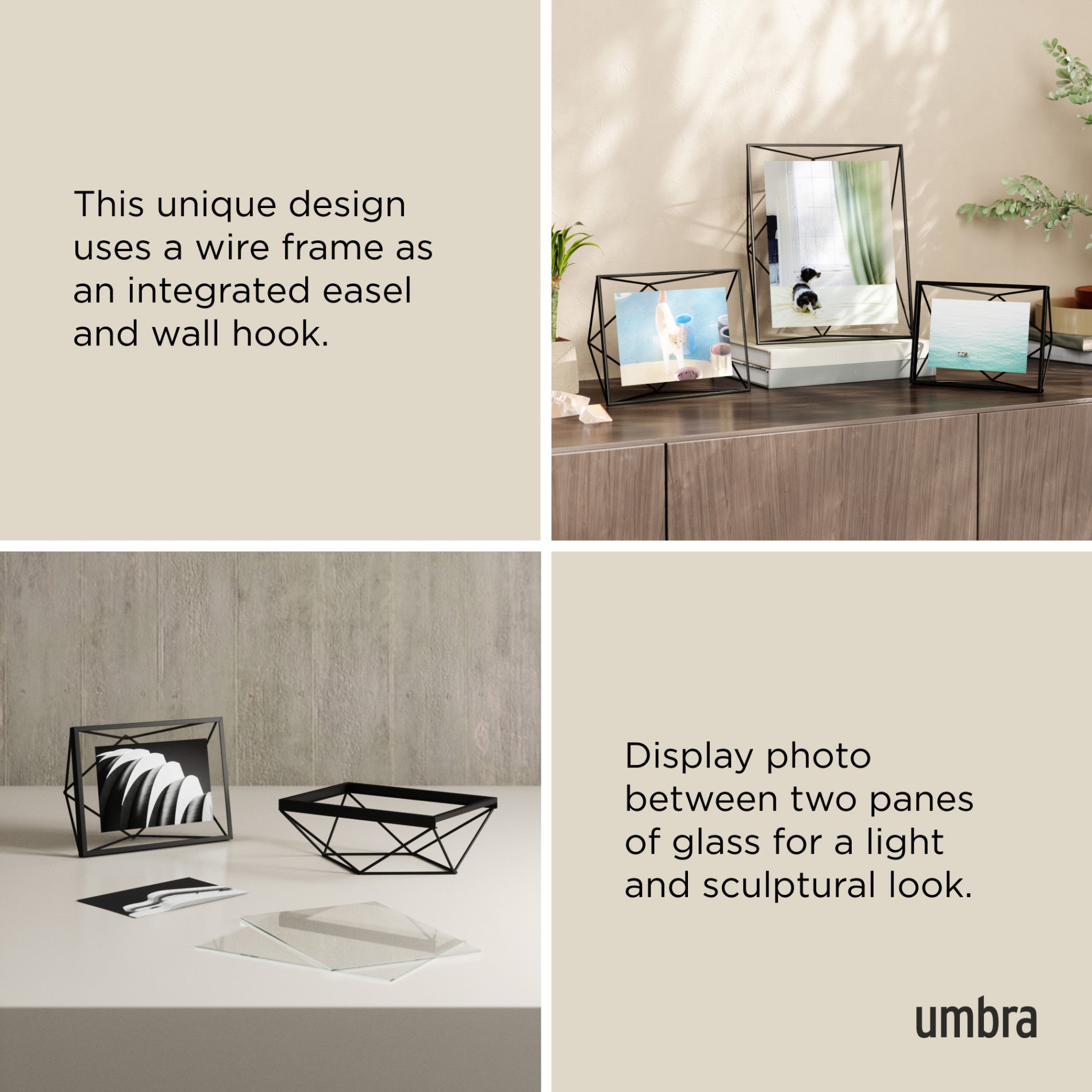 Prisma Picture Frame - Elegant Modern Photo Display for Wall & Tabletop - Perfect for Home Decor, Office, and Gift Giving