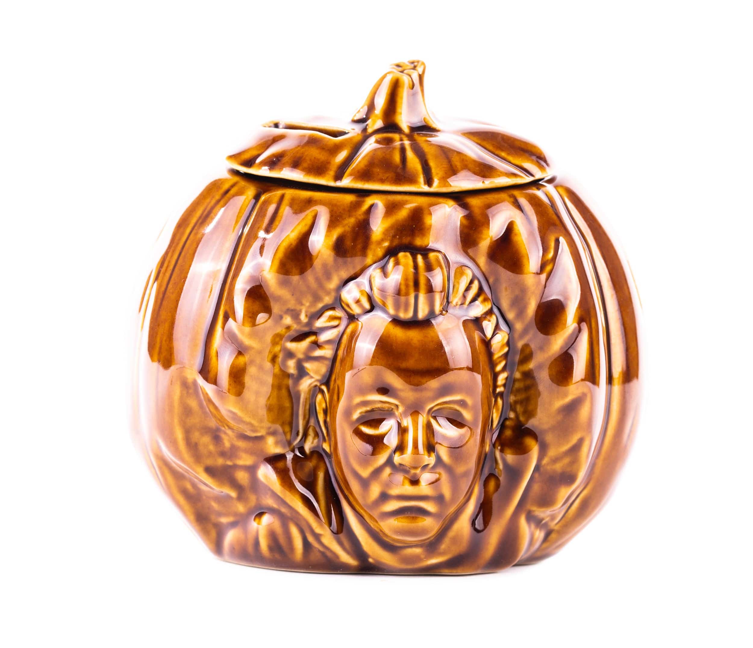 Halloween Tiki Mug - Alamo Brown Variant | Spooky Ceramic Cup for Halloween Party Decor, Themed Drinks & Tropical Cocktails | Perfect for Halloween Decorations, Gift Giving & Tiki Bar Collectors
