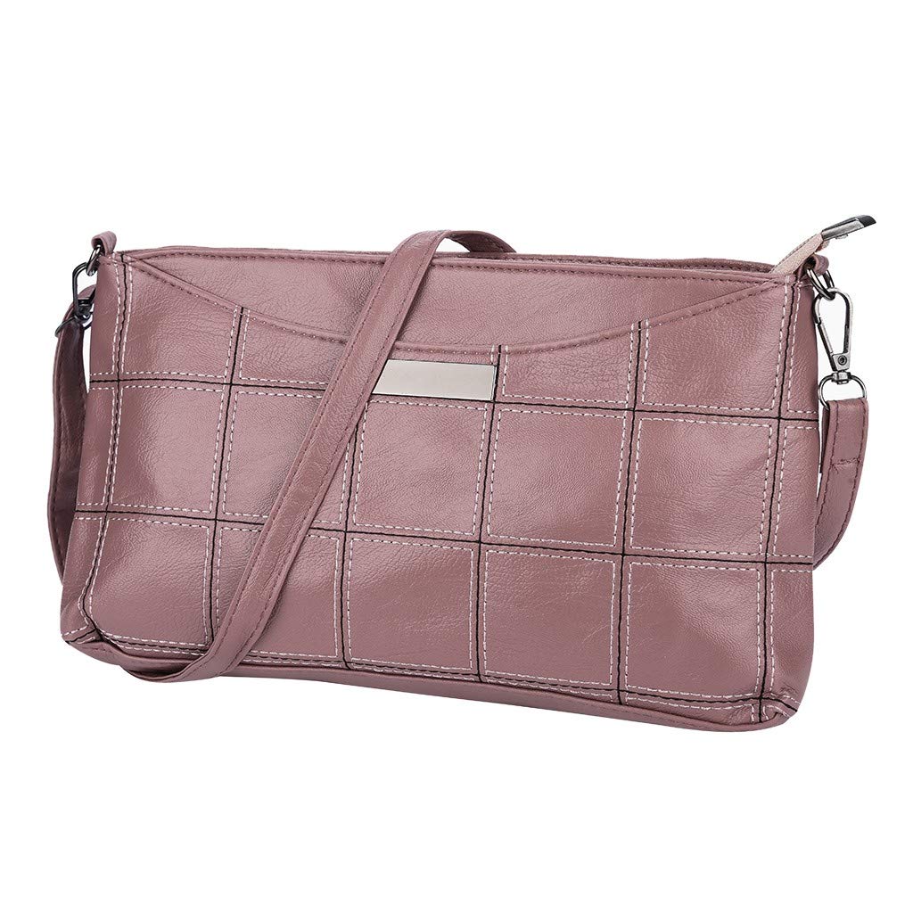 Urban Expressions Plaid Square Shoulder Bag for Women - Stylish Messenger Purse with Car Hook - Perfect for Work, Travel & Everyday Use