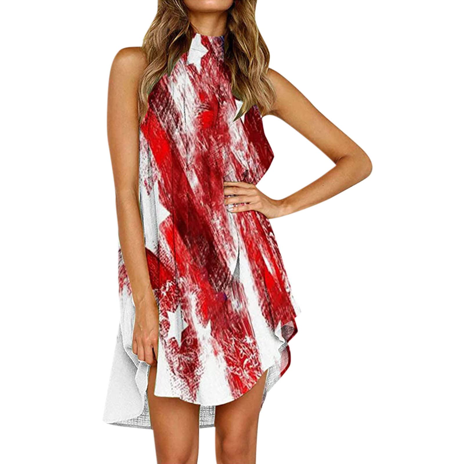 UYTOGOFE Women's Summer Halter Neck Sundress - Flowy Sleeveless Knee-Length Dress for Work & Casual Wear | Beach Vacation, Date Night, Office Outfit