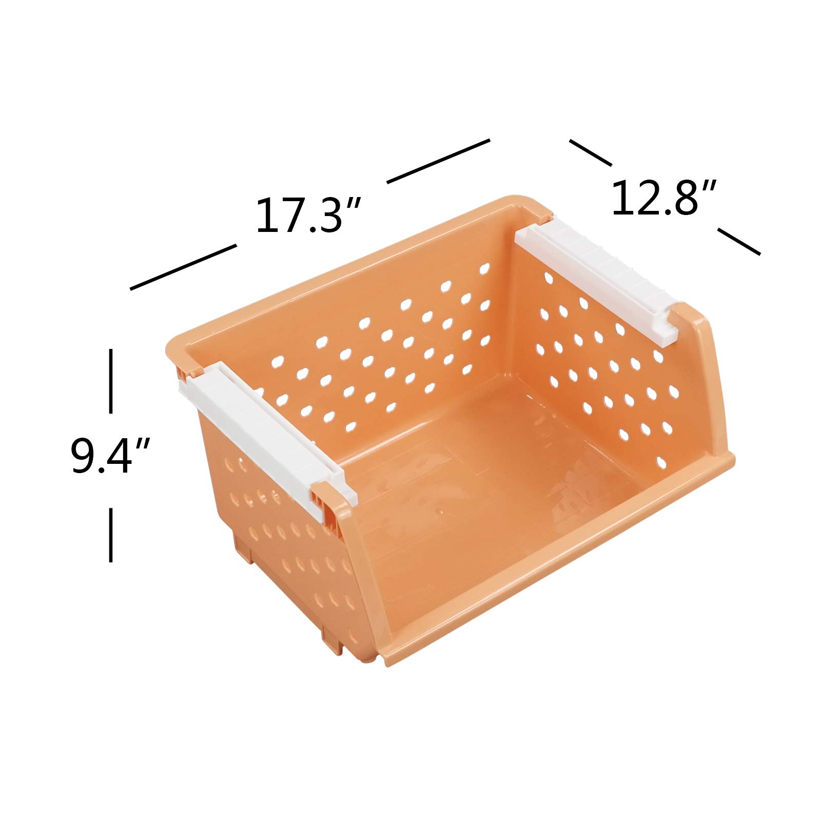 4-Pack Colorful Stackable Storage Baskets for Home Organization
