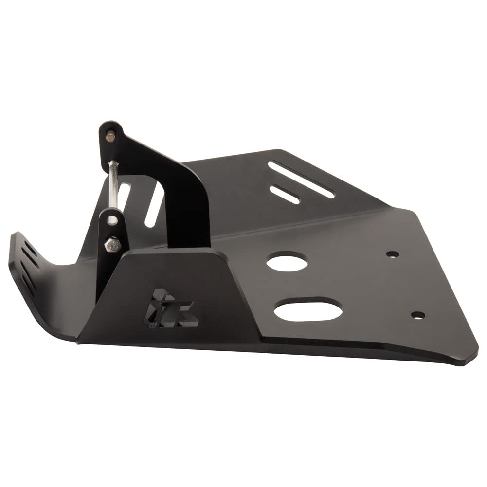 Tusk Aluminum Skid Plate Black - Compatible with Honda CRF110F 2019-2025 | Heavy-Duty Underbody Protection for Off-Road & Trail Riding