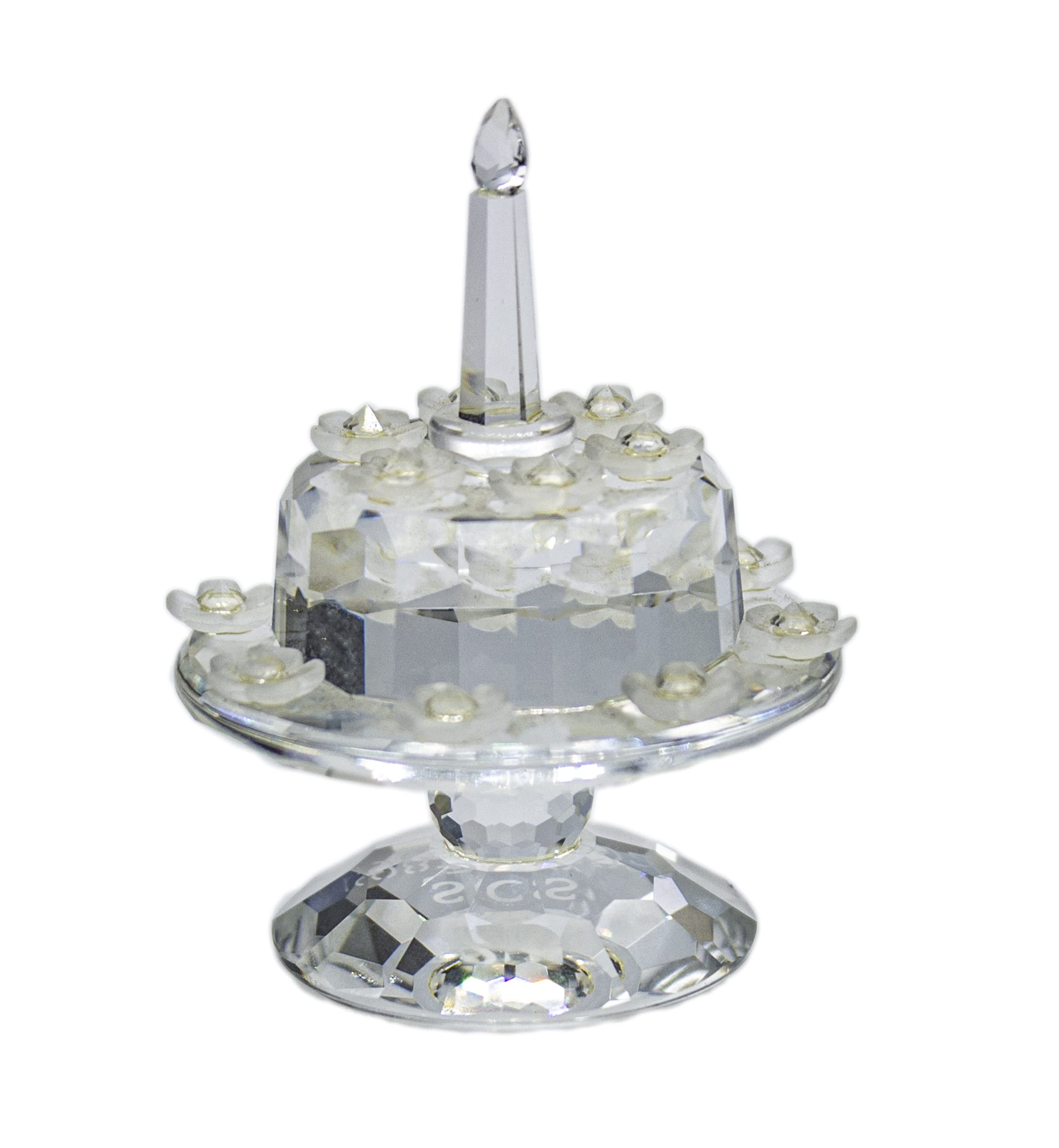 Swarovski Crystal Figurine 169678 - Elegant Birthday Cake Collectible for Anniversary, Wedding & Special Occasion Gifts | Home Decor & Display Piece