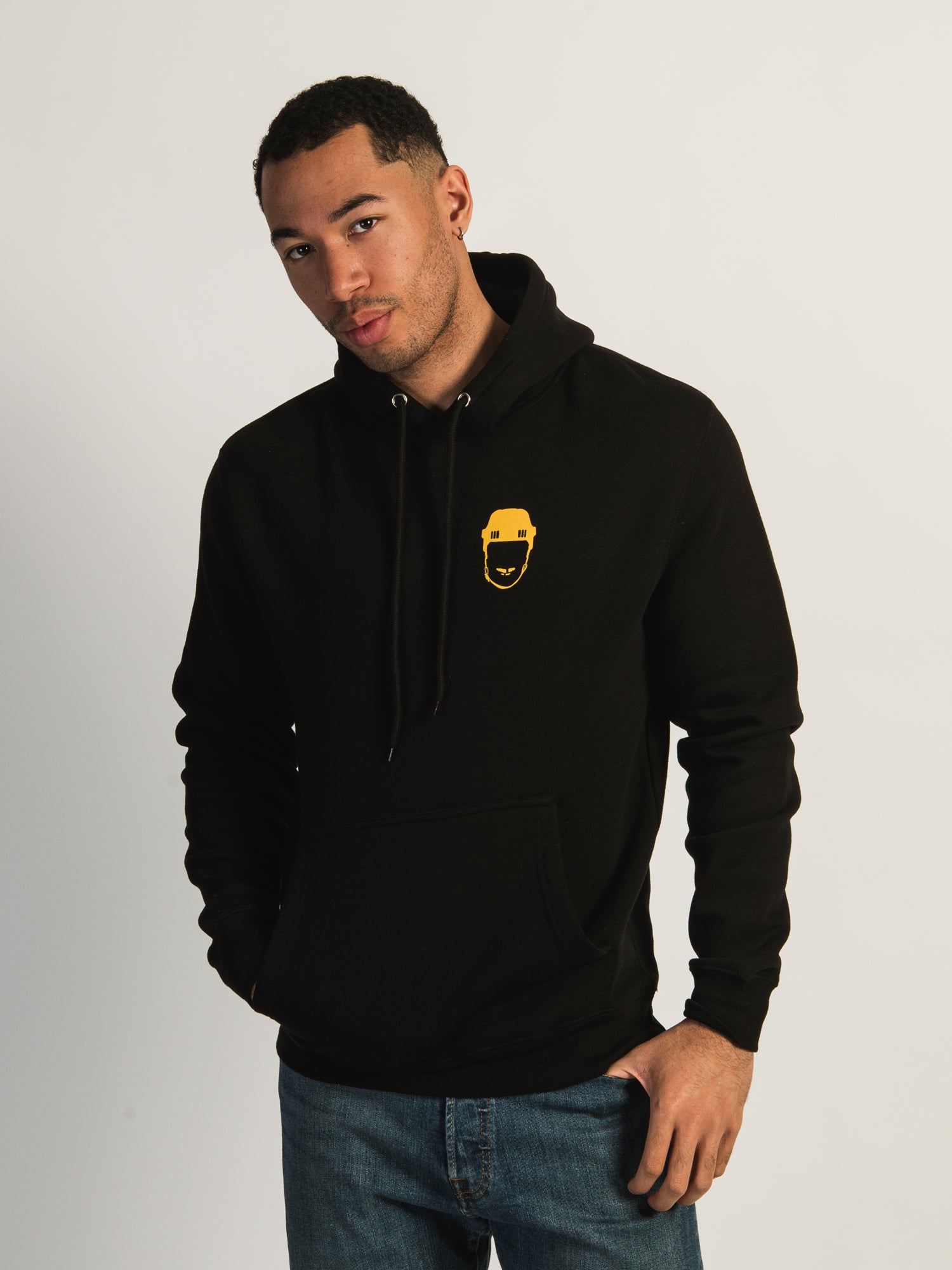 Barstool Sports Spittin' Chiclets Varsity Hoodie - Men's Pullover Sweatshirt for Casual Wear & Sports Fans