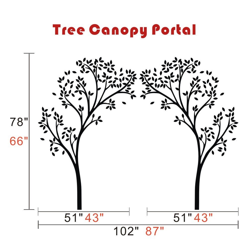 White X-Large Nursery Tree Canopy Wall Sticker - Baby Room Decor, Tree Portal Wall Graphic for Nursery & Kids Bedroom - Perfect for Gender Neutral Nursery Themes & Toddler Room Makeovers
