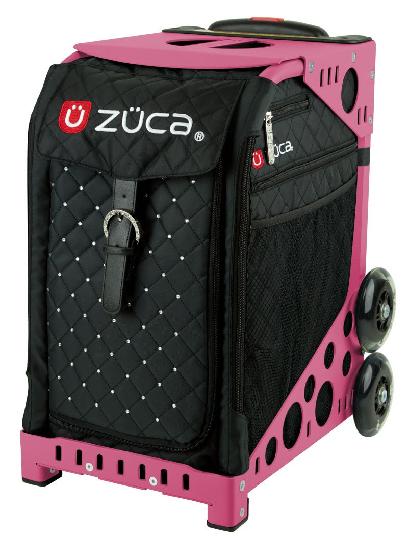 Zuca Mystic Sport Insert Bag with Pink Frame & Free Utility Pouch - Durable Gym Organizer for Skating, Yoga & Travel Accessories Storage
