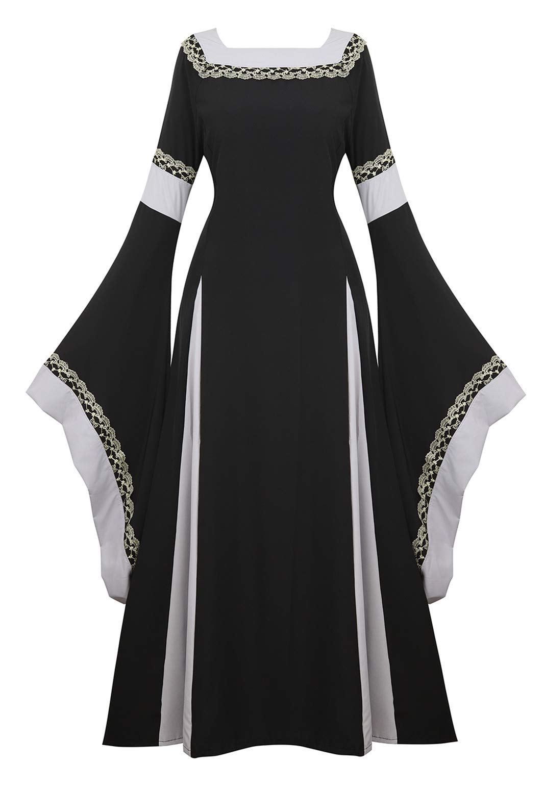 Parlsdy Renaissance Dress for Women - Pirate Peasant Medieval Costume | Historical Reenactment, Cosplay & Halloween Party Outfit