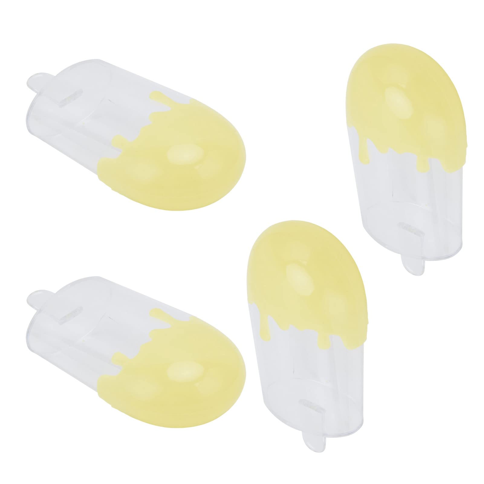 Yellow Ice Cream Shaped Candy Jars - 4.3x2.0 Inch Candy Containers for Parties, Family Gatherings & DIY Projects - Perfect for Candy Storage, Dessert Displays & Home Decor