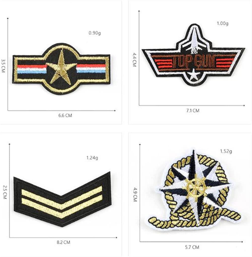 20Pcs Police Officer Iron-On Embroidered Patches - Self-Adhesive Applique Stickers Kit for Clothing, Jackets, Backpacks, Shoes & Caps - Perfect for Kids & Adults (Black) - Great for Costumes, Uniforms & DIY Crafts