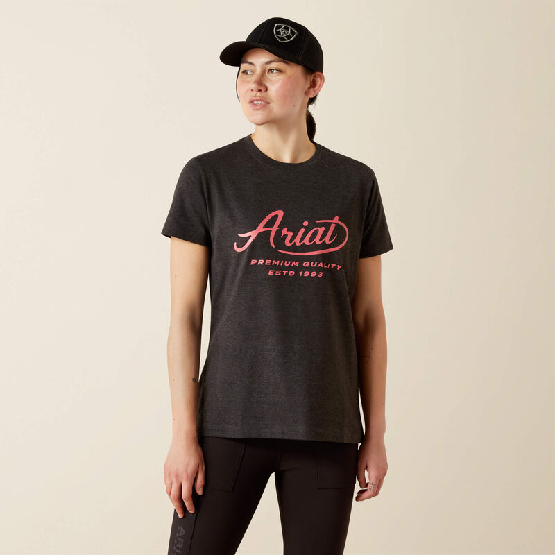 Women's Soft Cotton Short Sleeve T-Shirt - Breathable Casual Tee for Everyday Wear - Charcoal Heather - Perfect for Workouts, Travel & Street Style
