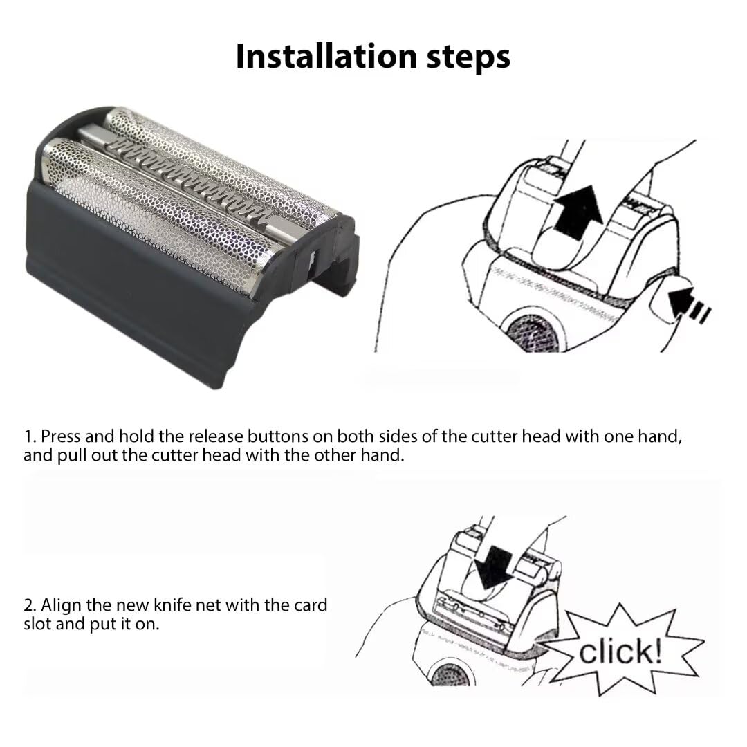 Braun 5000 6000 Series Replacement Shaver Foil & Cutter - Compatible with Series 3 350 360 380 5612 5770 6520 Models - Perfect for Smooth Shaving at Home or Travel