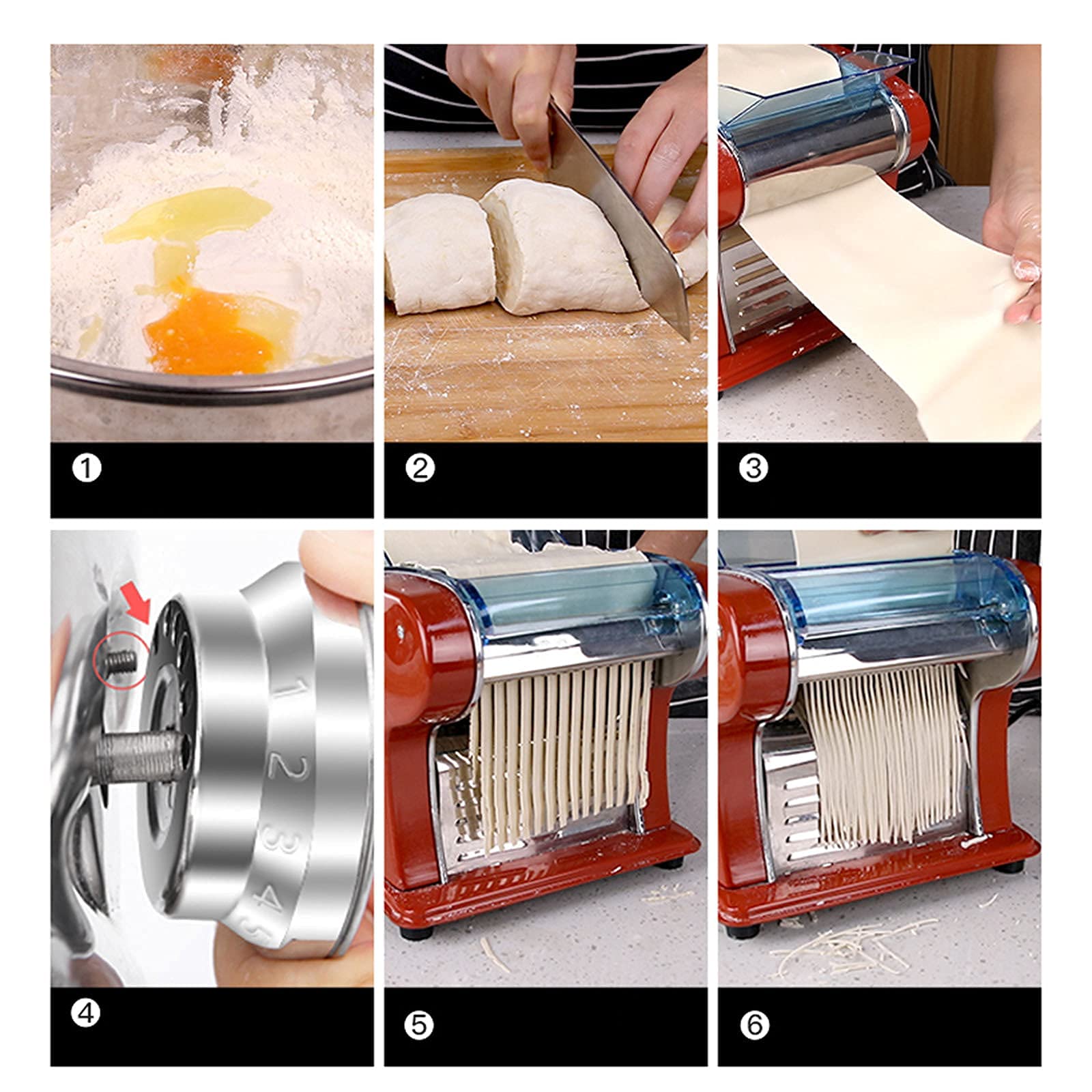 Electric Pasta Maker Machine - Automatic Noodle Maker with Stainless Steel Dough Roller for Homemade Spaghetti, Ravioli & Pasta | Perfect Kitchen Tool for Italian Cuisine & Family Cooking