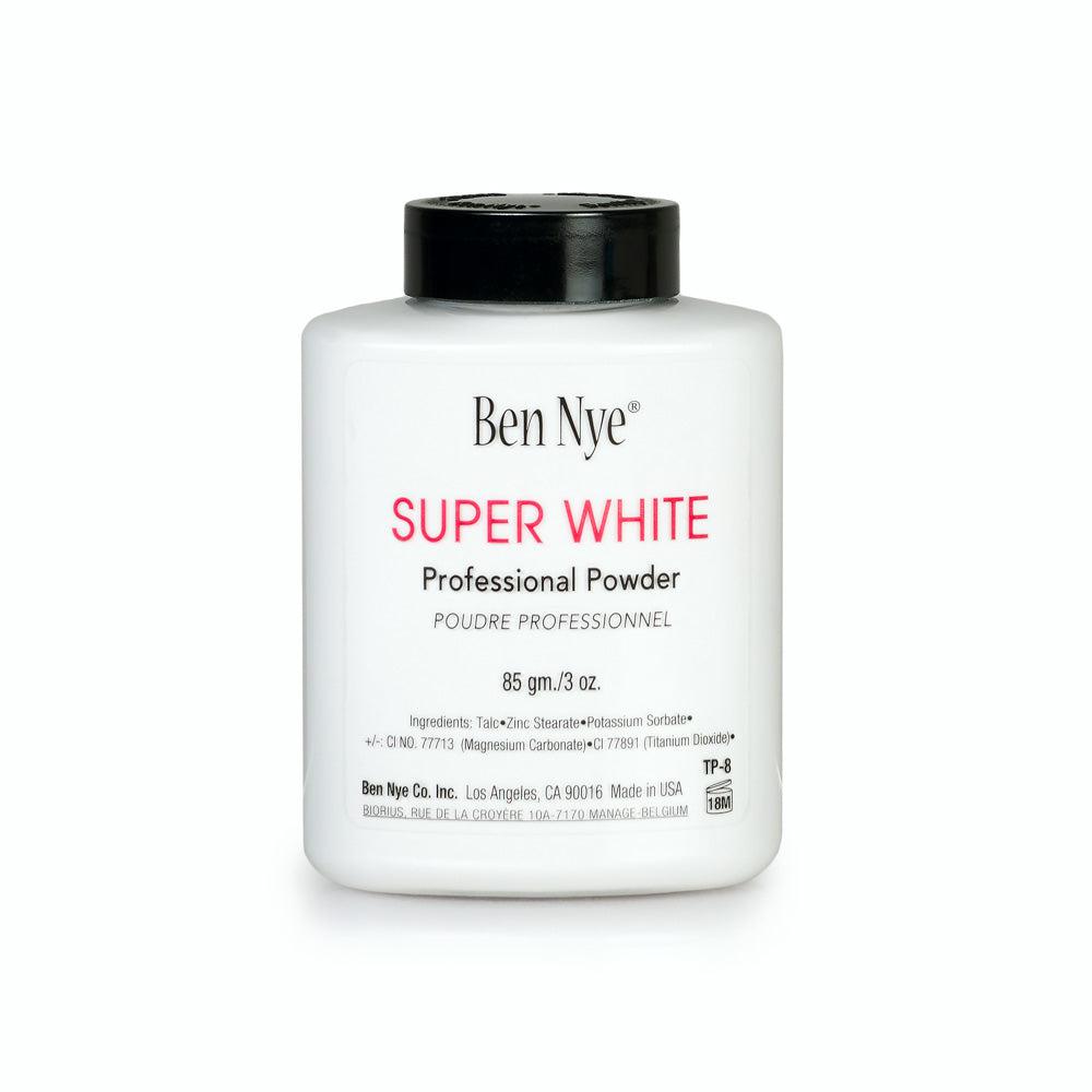 Ben Nye Super White Professional Setting Powder - Translucent Matte Finish for Stage & HD Makeup - Perfect for Theatrical, Cosplay & Photography Use