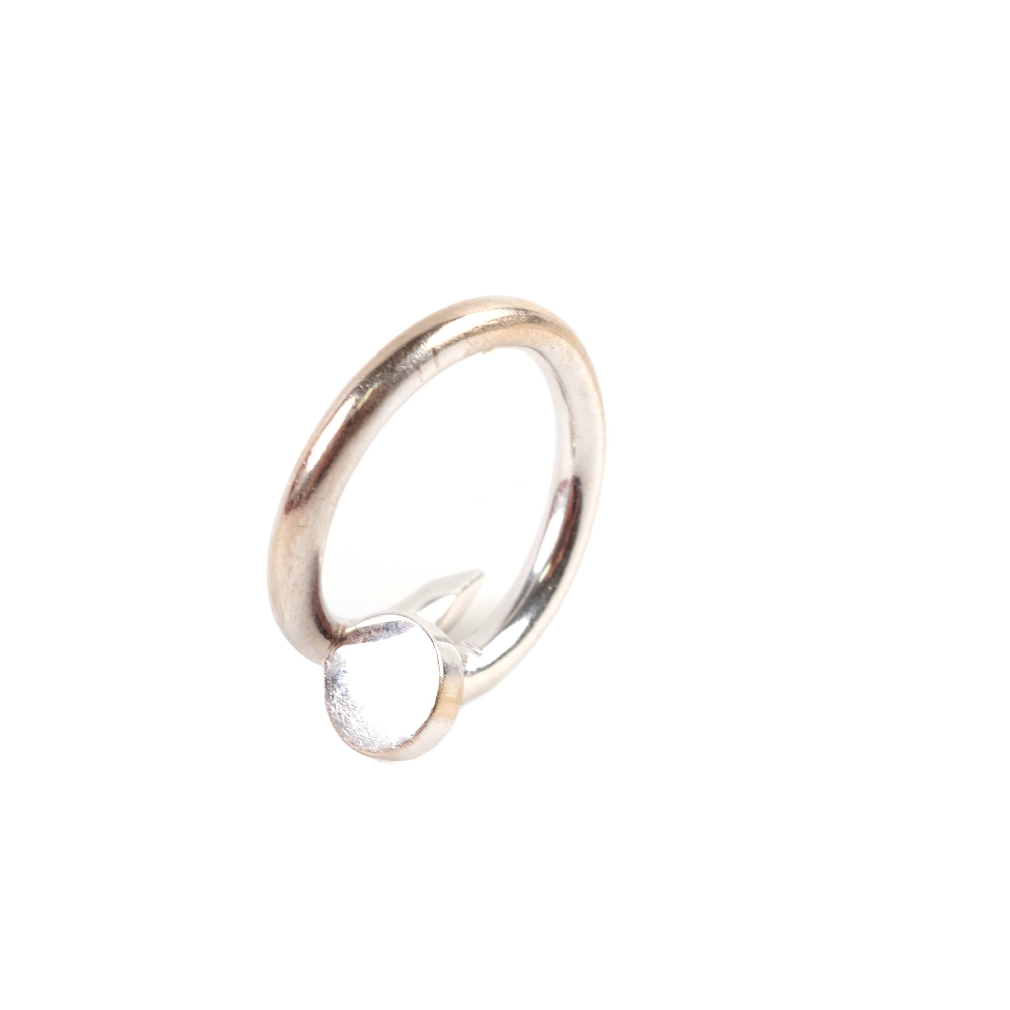 Cartier Juste Un Clou Classic White Gold Ring Size 51 - Luxury Jewelry for Women, Perfect for Weddings, Anniversaries & Special Occasions