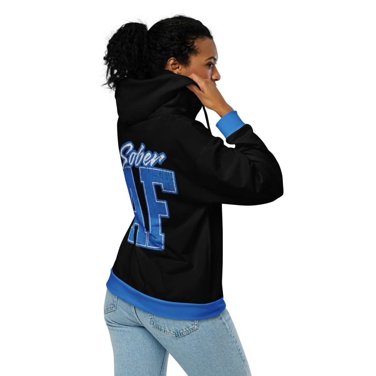 Sober AF Unisex Zip Hoodie - Stylish & Comfortable Pullover for Men & Women - Perfect for Casual Wear, Gym, and Outdoor Activities