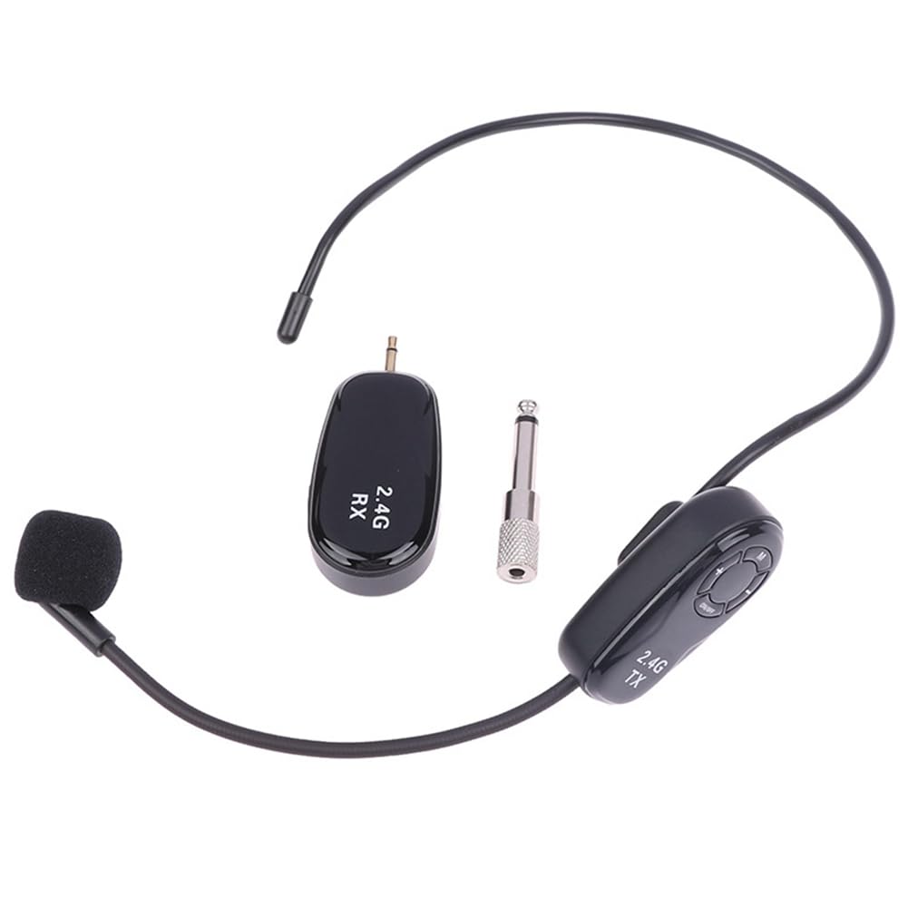 Doumneou Universal 2.4G Wireless Headset with Microphone - Bee Teaching Amplifier, Lightweight Over-Ear Headset for Online Classes, Webinars & Remote Work - Easy Installation & Hands-Free Use