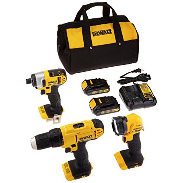 DEWALT DCK340C2 20V Max Cordless 3-Tool Combo Kit (Drill, Impact Driver, Reciprocating Saw) - Certified Refurbished with Full Warranty - Perfect for DIY Projects, Home Repairs, and Construction Work